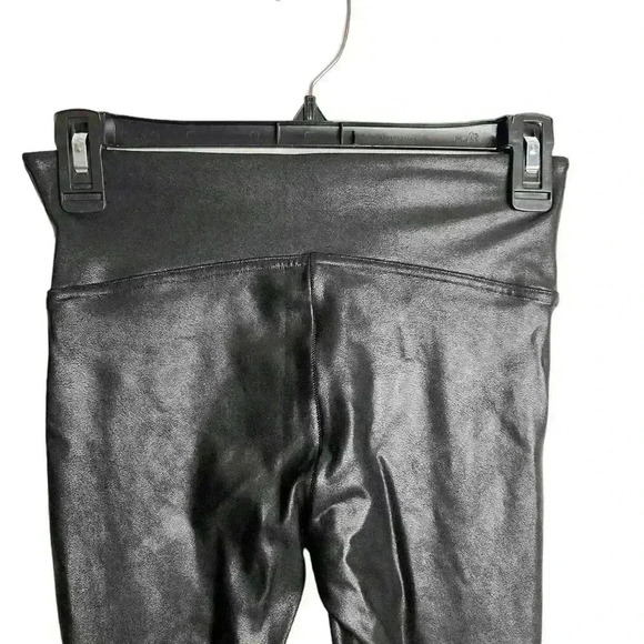 Spanx Faux Leather Side Stripe Leggings Size Small - Picture 8 of 10